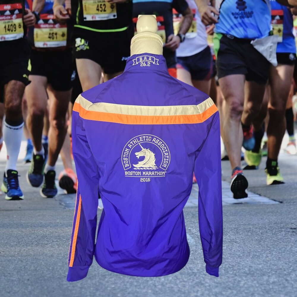 2015 Boston Marathon Adidas Windbreaker: Size Adult S -